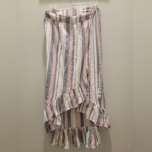 Asos Striped Wrap Skirt Size 6 Womens